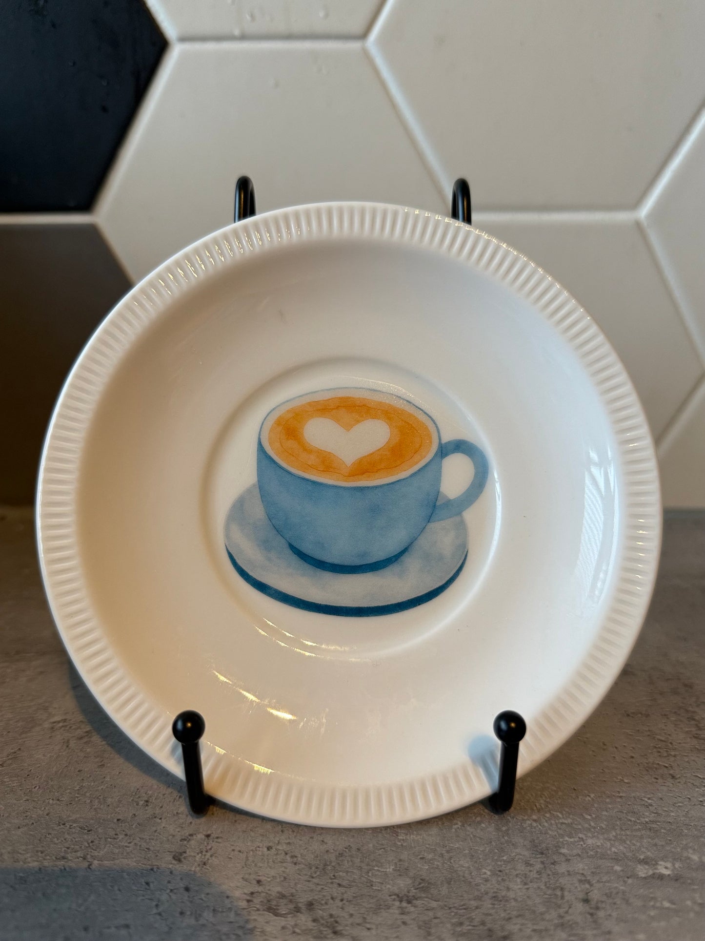 Wandbordje 15 cm ‘Koffiekopje’