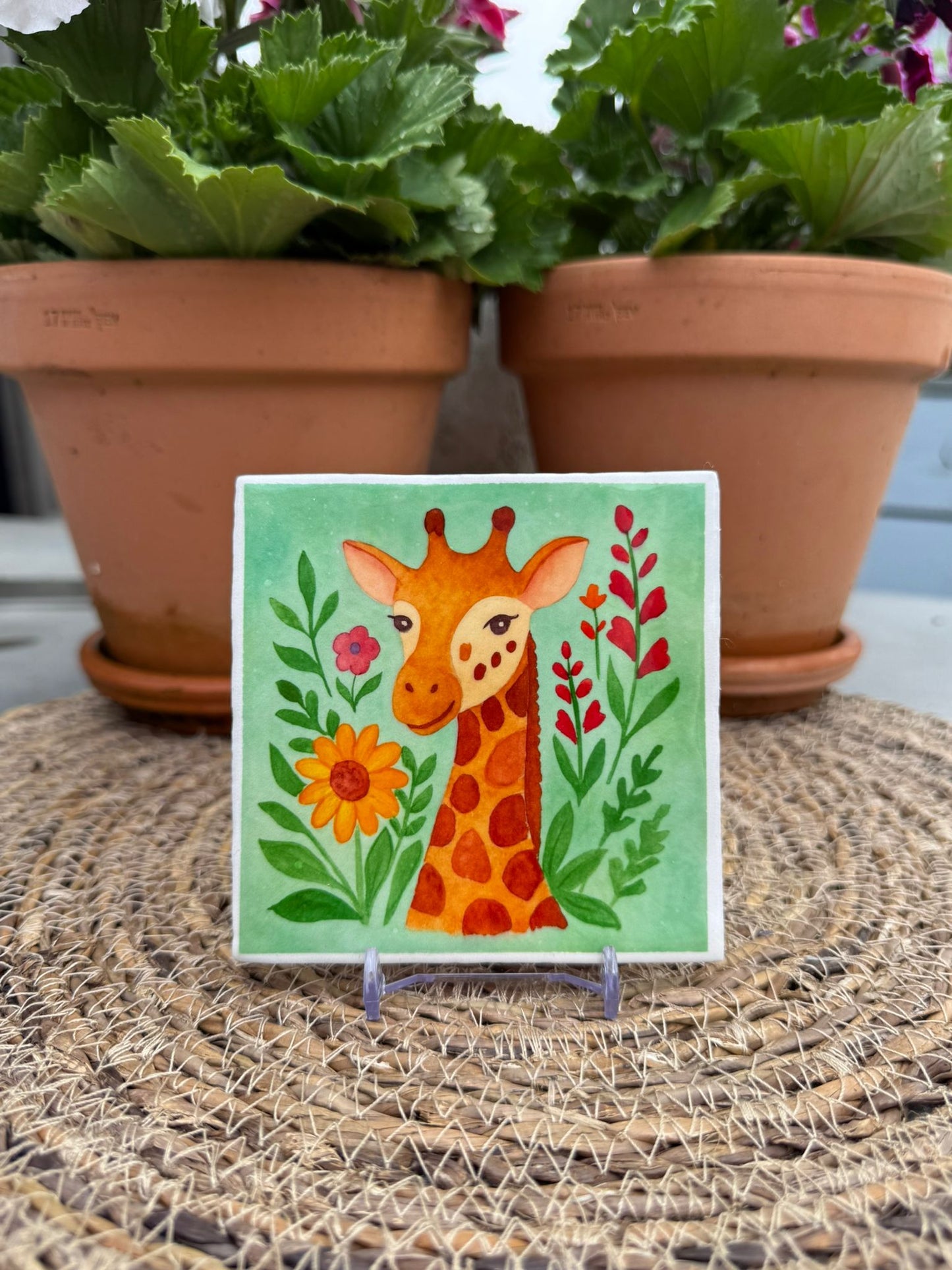 Tegeltje 'Giraffe'