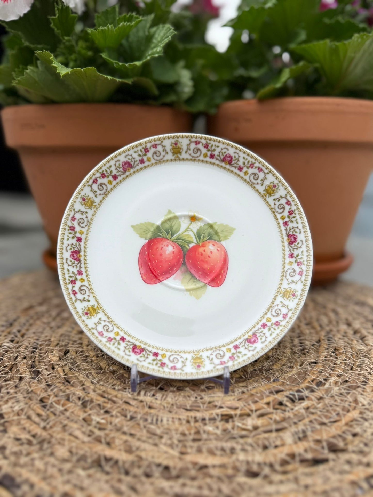 Wandbordje 15 cm ‘aardbeien'