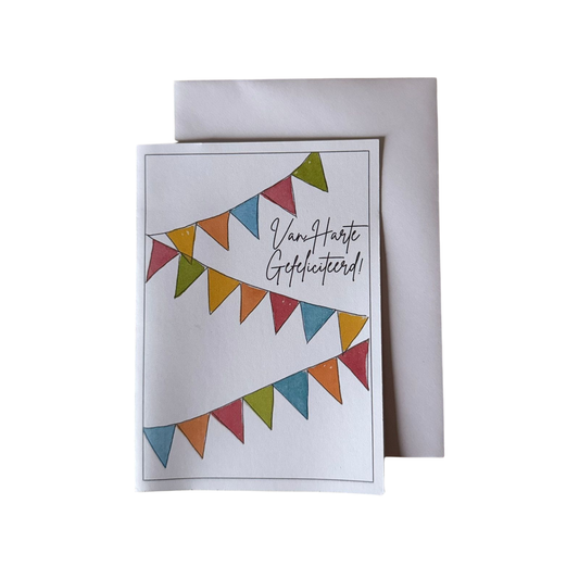 Ansichtkaart 'Vlaggetjes'