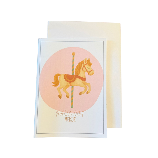 Geboortekaart 'Draaimolenpaard'