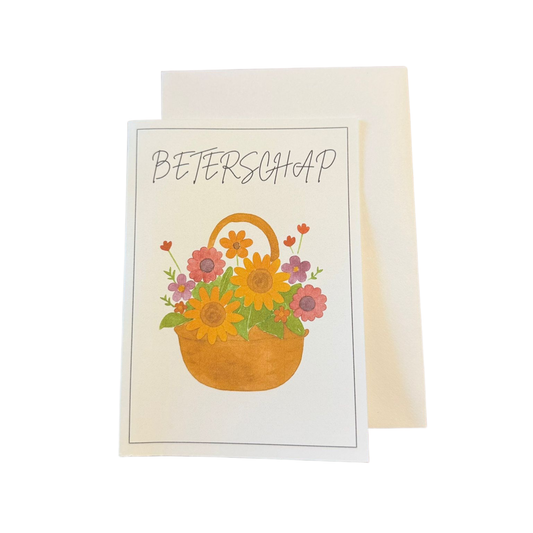 Ansichtkaart 'Bloemenmand'