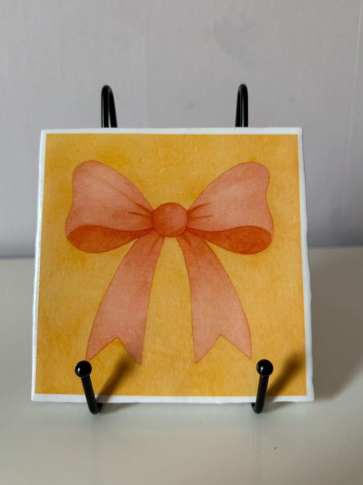 Tegeltje 'Roze Strik'