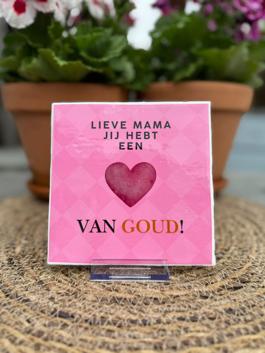 Tegeltje Moederdag 'roze'
