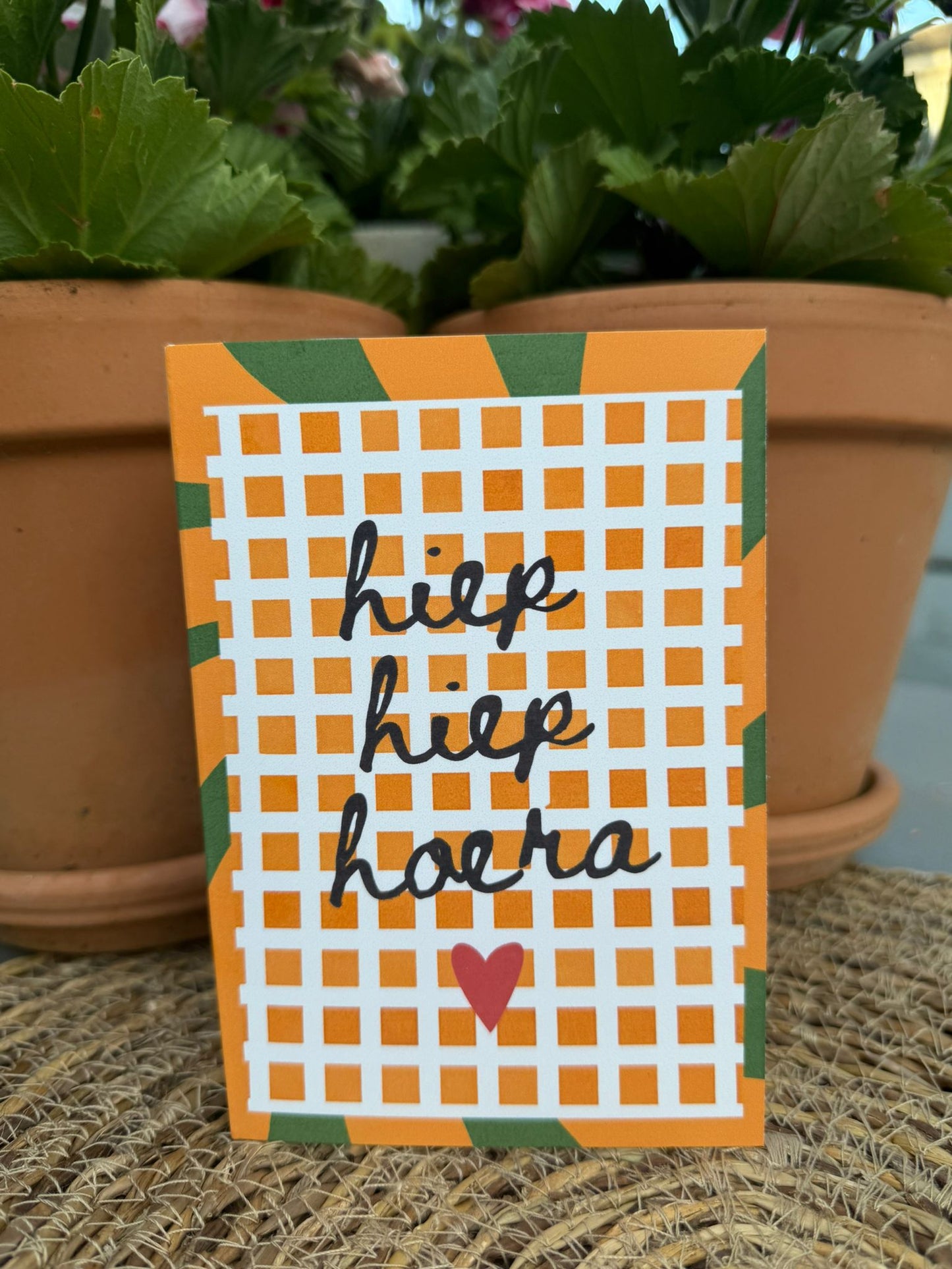 'Hiep Hiep Hoera' Kaart
