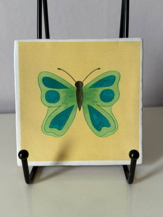 Tegeltje Vlinder Groen