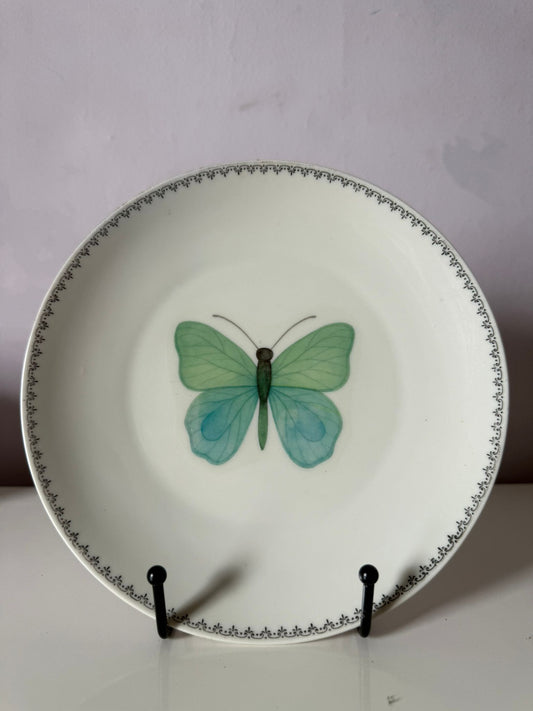 Wandbordje 20 cm Groene Vlinder